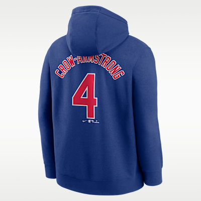 Sudadera con gorro sin cierre Nike de la MLB para hombre Pete Crow-Armstrong Chicago Cubs Club