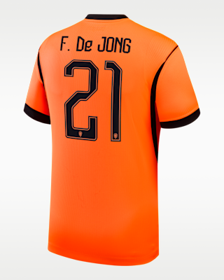 Мужские джерси Frenkie de Jong Netherlands National Team 2026 Stadium Home Nike Dri-FIT Soccer Jersey