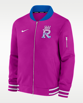 Мужская куртка Kansas City Royals Authentic Collection City Connect Nike MLB Full-Zip Bomber