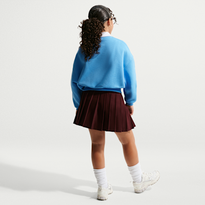 Sudadera de cuello redondo Dri-FIT de corte cuadrado para niña Nike Sportswear Club Fleece