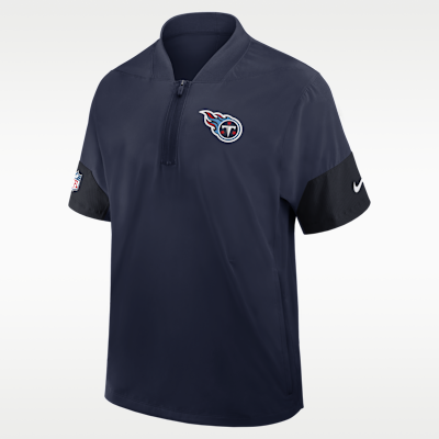 Tennessee Titans Sideline Coach Men's Nike NFL 1/2-Zip Short-Sleeve Jacket