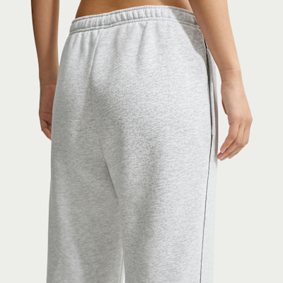 Nike Studio Fleece Orta Kalınlıkta Normal Belli Açık Paçalı Kadın Eşofman Altı görsel 3