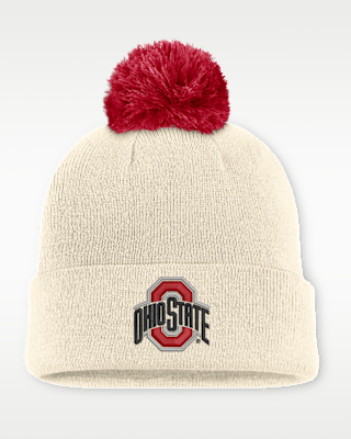 Женские  Ohio State Campus Prep Script Nike College Cuffed Pom Beanie