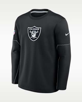Мужская футболка Las Vegas Raiders Sideline Coaches Nike Therma-FIT NFL Long-Sleeve