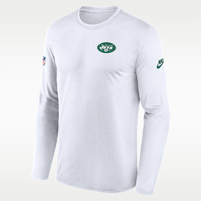 New York Jets Alt Legend Small Logo Men's Nike Dri-FIT NFL Long-Sleeve T-Shirt