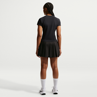 NikeCourt Advantage Dri-FIT Kısa Kollu Kadın Tenis Üstü görsel 5