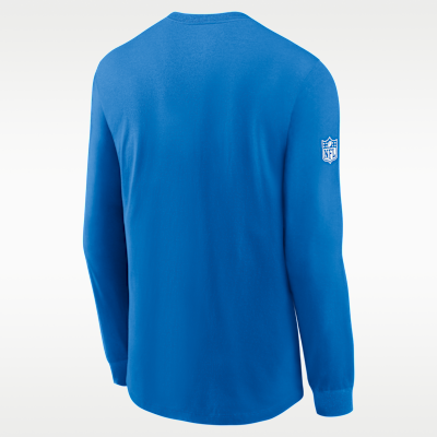 Playera de manga larga Nike Dri-FIT de la NFL para hombre Detroit Lions Sideline Team Issue