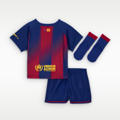 FC Barcelona 2025/26 Stadium (hjemmedrakt) Nike Football Replica draktsett i tre deler til sped-/småbarn
