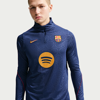Nike FC Barcelona Strike Üçüncü Nike Dri-FIT Örgü Erkek Futbol Antrenman Üstü