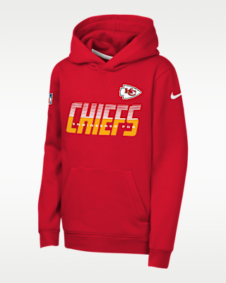 Детское худи Kansas City Chiefs Sideline Big Kids' Nike Dri-FIT NFL Pullover Hoodie
