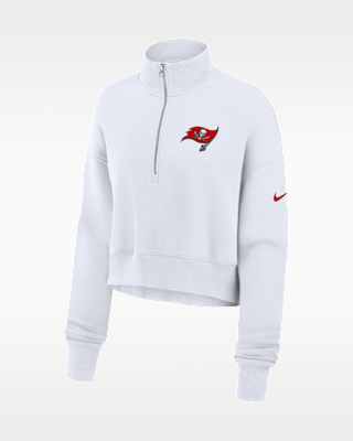 Женские  Tampa Bay Buccaneers Primetime Phoenix Nike NFL Oversized Cropped 1/4-Zip Crew