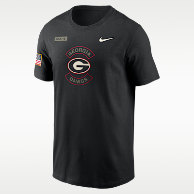 Playera universitaria Nike Dri-FIT para hombre Georgia Military Appreciation