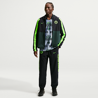 Nike Nijerya Energy Nike Dri-FIT Dokuma Erkek Futbol Ceketi görsel 4