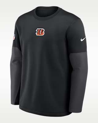 Мужская футболка Cincinnati Bengals Scripted To Win Sideline Coach Nike Therma-FIT NFL Long-Sleeve
