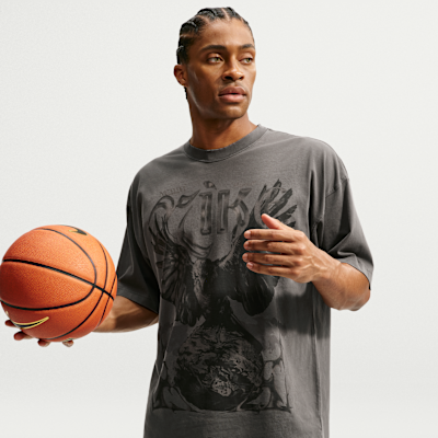Nike Oversize Erkek Basketbol Tişörtü görsel 3