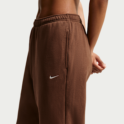 Nike Studio Fleece Orta Kalınlıkta Yüksek Belli Oversize Dar Paça Kadın Eşofman Altı görsel 3