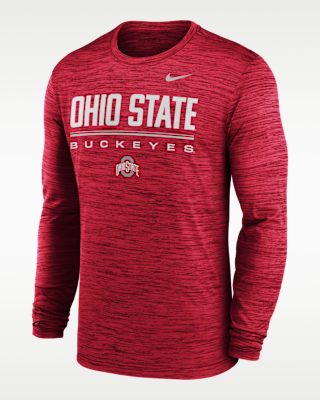 Мужская футболка Ohio State Sideline Velocity Nike Dri-FIT College