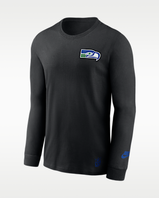 Мужская футболка Seattle Seahawks Double Rewind Nike Dri-FIT NFL Long-Sleeve