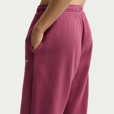 Nike Studio Fleece Orta Kalınlıkta Yüksek Belli Oversize Dar Paça Kadın Eşofman Altı görsel 3