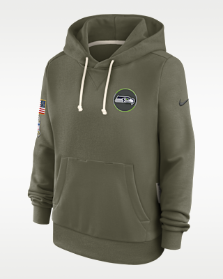 Женское худи Seattle Seahawks Salute to Service Sideline Nike Dri-FIT NFL Pullover Hoodie