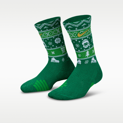 nike christmas socks green
