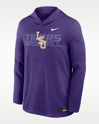 Мужские  LSU Dugout Nike Dri-FIT College Long-Sleeve Hooded Top