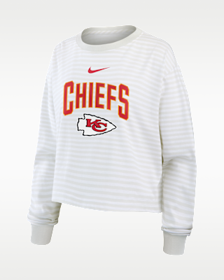 Женская футболка Kansas City Chiefs Primetime Nike Cropped Long-Sleeve