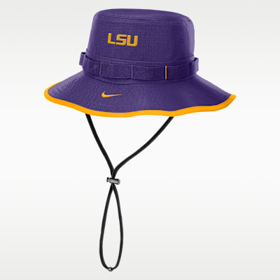 Gorro tipo pescador universitario Nike Dri-FIT para hombre LSU Tigers On-Field Apex Boonie