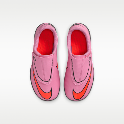 Tacos de fútbol para pasto sintético (turf) de corte low para niños de preescolar Nike Jr. Mercurial Vapor 16 Club