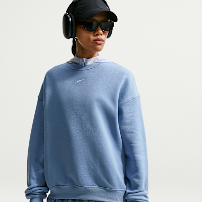 Nike Studio Fleece Orta Kalınlıkta Oversize Crew Kadın Sweatshirt'ü görsel 3