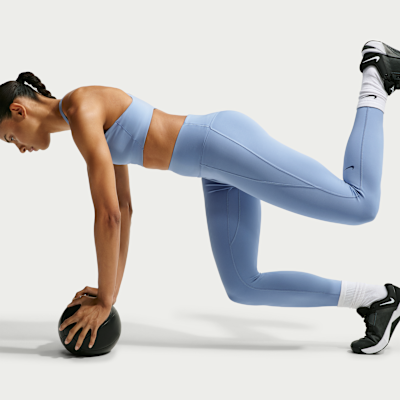 Nike Universa Yüksek Belli Bilek Üstü Ön Dikişsiz Kadın Taytı görsel 4