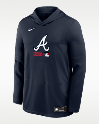 Мужские  Atlanta Braves Authentic Collection Nike Dri-FIT MLB Long-Sleeve Hooded Top