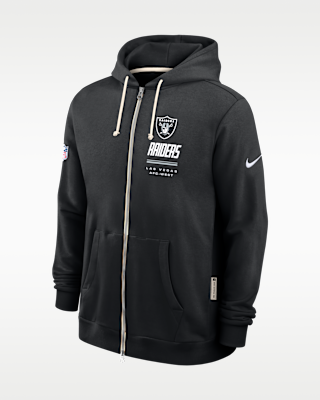 Мужское худи Las Vegas Raiders Sideline Standard Issue Nike Dri-FIT NFL Full-Zip Hoodie