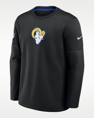 Мужская футболка Los Angeles Rams Sideline Coaches Nike Therma-FIT NFL Long-Sleeve