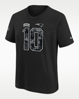 Детская футболка Drake Maye New England Patriots Salute to Service Big Kids' Nike NFL