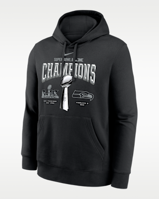 Мужское худи Seattle Seahawks Super Bowl LX Champions Trophy Collection Nike NFL Pullover Hoodie