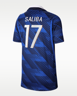 Женские джерси William Saliba France National Team 2026 Stadium Home Big Kids' Nike Dri-FIT Soccer Jersey