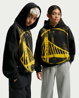 Детское худи Golden State Warriors Big Kids' Nike Basketball Hoodie для баскетбола