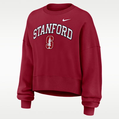 Sudadera de cuello redondo sin cierre universitaria Nike para mujer Stanford Phoenix Arch