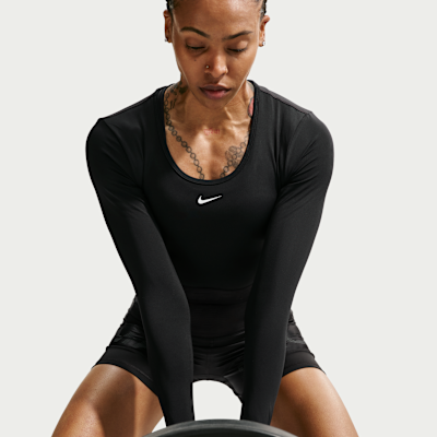 Nike Pro 365 Dri-FIT Crop Uzun Kollu Kadın Üstü görsel 3