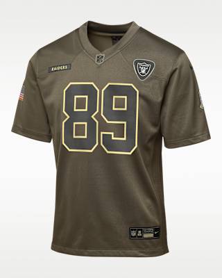 Детские джерси Brock Bowers Las Vegas Raiders Salute to Service Big Kids’ Nike NFL Game Jersey