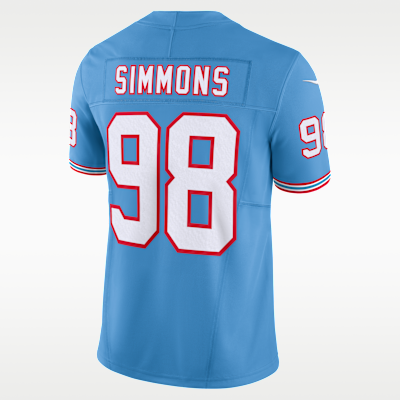 Jersey de fútbol americano Nike Dri-FIT de la NFL Limited para hombre Jeffery Simmons Tennessee Titans