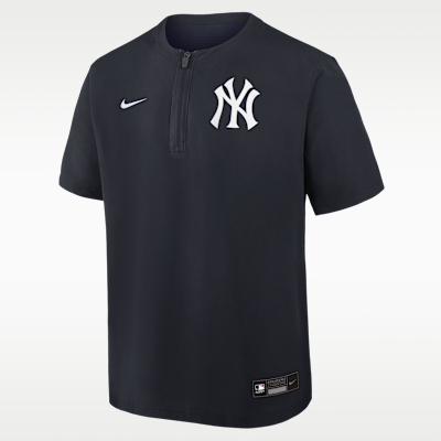 New York Yankees Authentic Collection Men's Nike Dri-FIT MLB 1/4-Zip Short-Sleeve Windshirt