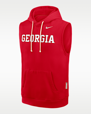 Мужское худи Georgia Sideline Nike Dri-FIT College Sleeveless Pullover Hoodie