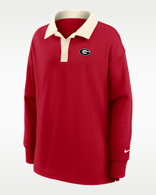 Женские Georgia Academic Nike Dri-FIT Oversized Long-Sleeve Polo