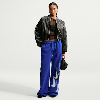 Женские брюки Nike Studio Fleece Medium Weight Women's Oversized High-Rise Straight-Leg Graphic Pants