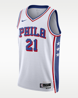 Мужские джерси Joel Embiid Philadelphia 76ers 2023/24 Association Edition Nike Dri-FIT NBA Swingman Jersey