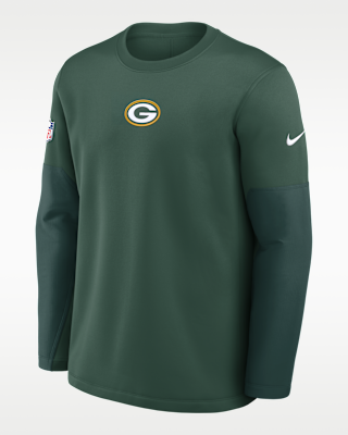 Мужская футболка Green Bay Packers Scripted To Win Sideline Coach Nike Therma-FIT NFL Long-Sleeve