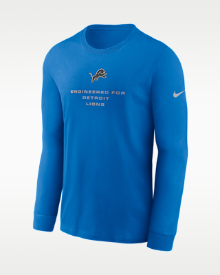 Мужская футболка Detroit Lions Team Issue Nike Dri-FIT NFL Long-Sleeve