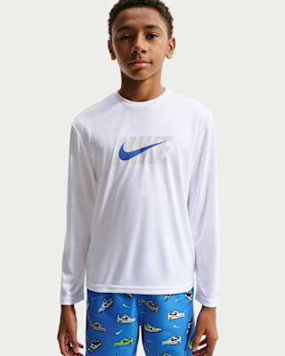 Детские  Nike Swim Hydroguard Big Kids' (Boys') Dri-FIT UV Long Sleeve Top